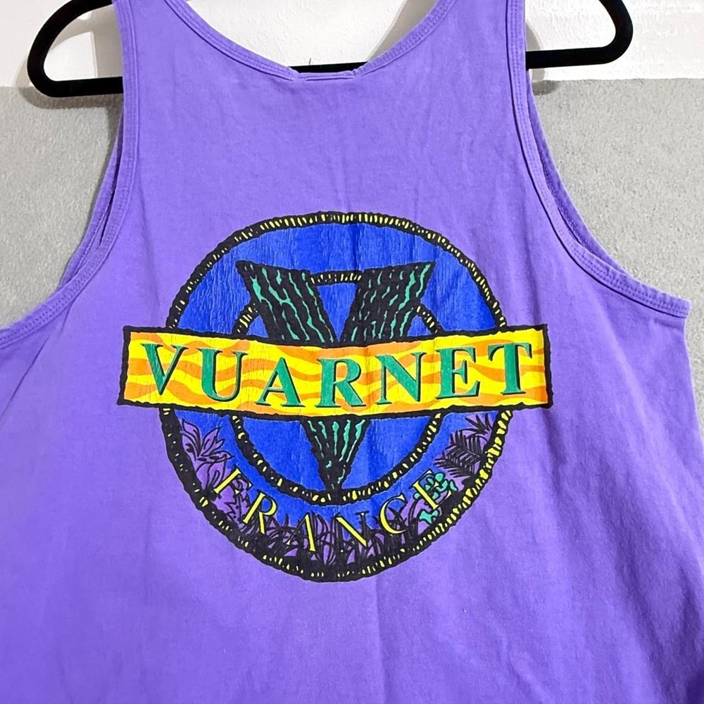 90s Vuarnet France Cotton Tank Top Single stitch volleyball beach preppy surfer